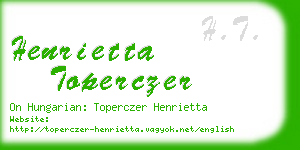 henrietta toperczer business card